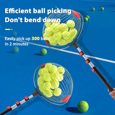 qualidade  Portable Roller Tennis Balls Picker Pickleball Pick-Up Bucket with Hook Ball Organizer Tool for Court fábrica