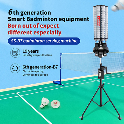 SIBOASI B7 Badminton Shuttlecock Feeder Machine Smart Badminton Shooting Machine para Treinamento