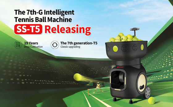 SIBOASI T5 APP Control Mini Shooting Tennis Machine Ball para treinamento