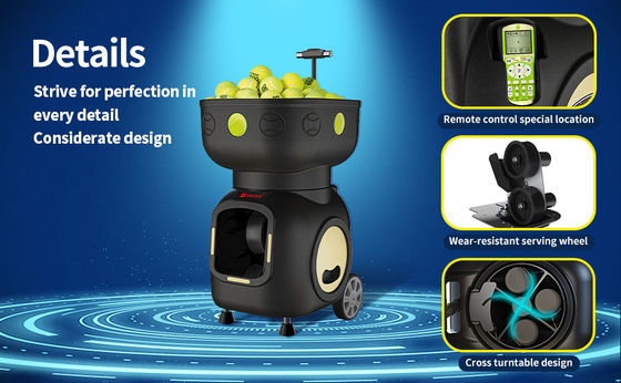 SIBOASI T5 APP Control Mini Shooting Tennis Machine Ball para treinamento