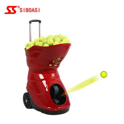 Máquina portátil do serviço da bola de tênis para o treinamento pessoal ou profissional com bateria e controlo a distância internos